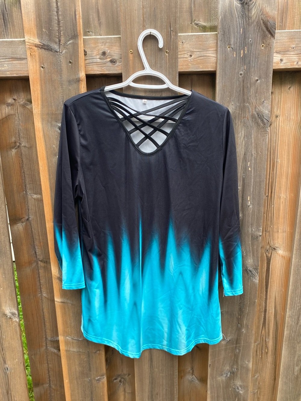 Black & Blue Stretchy Top